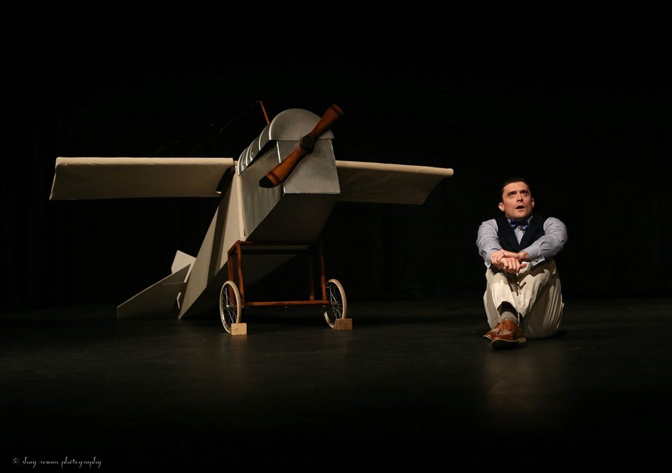 A production photograph of Clouds on stage at the Oldham Coliseum.